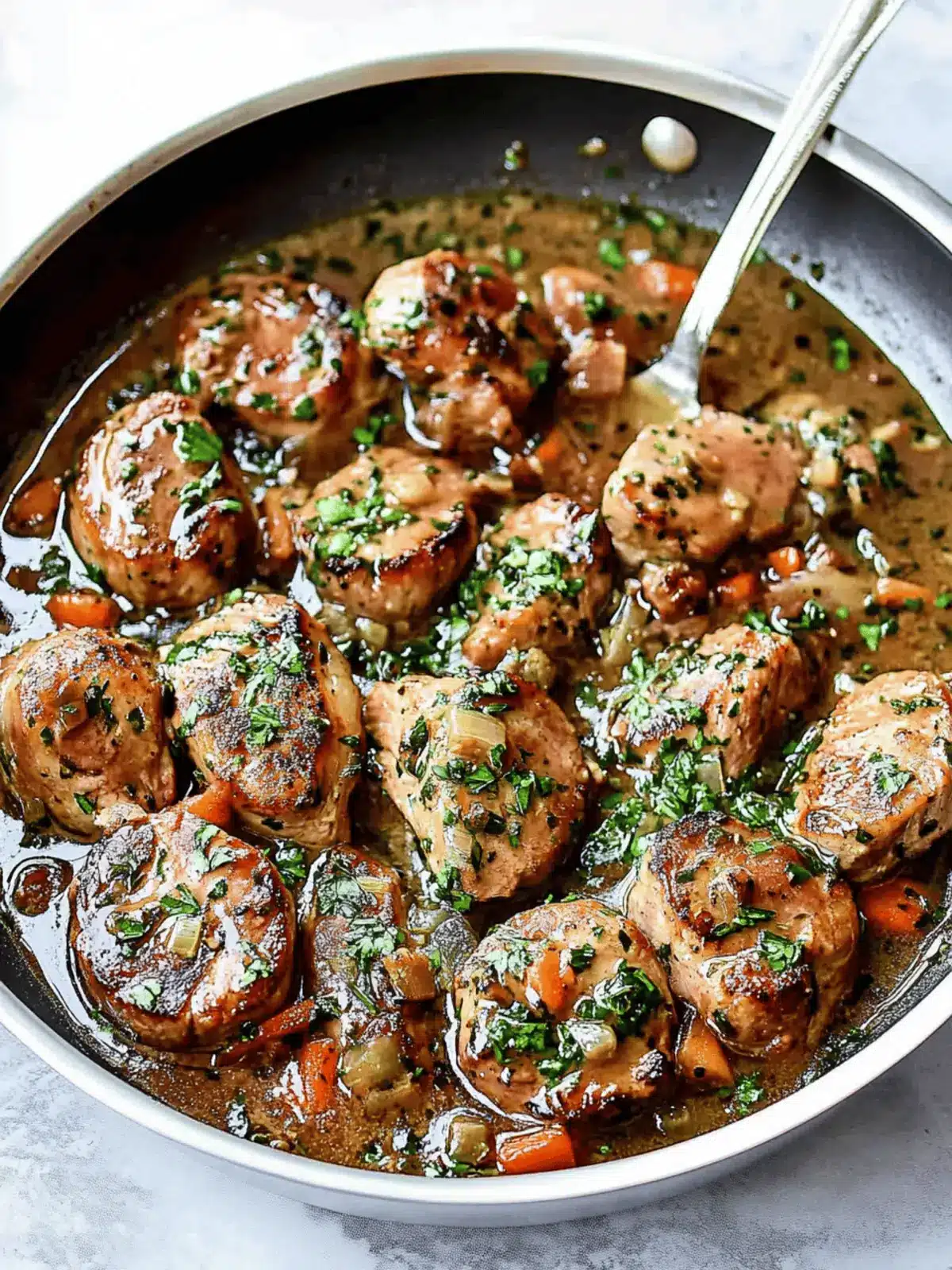 Pork Tenderloin Medallions with Irresistible Mushroom Gravy 2 Pork Tenderloin Medallions