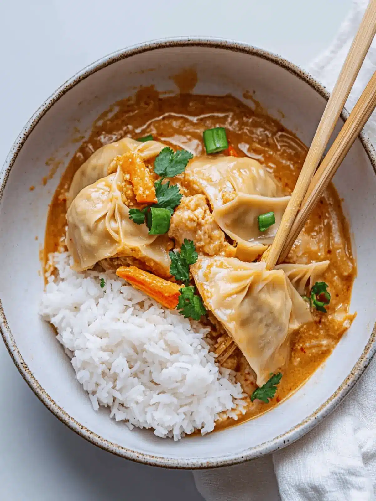 Easy One Pan Dumpling Bake in Creamy Red Curry Bliss 4 Dumpling Bake