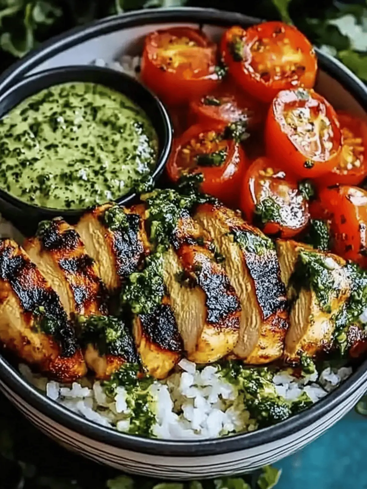 Chimichurri Grilled Chicken Bowl with Creamy Garlic Delight 5 Chimichurri Grilled Chicken Bowl with Garlic Sauce