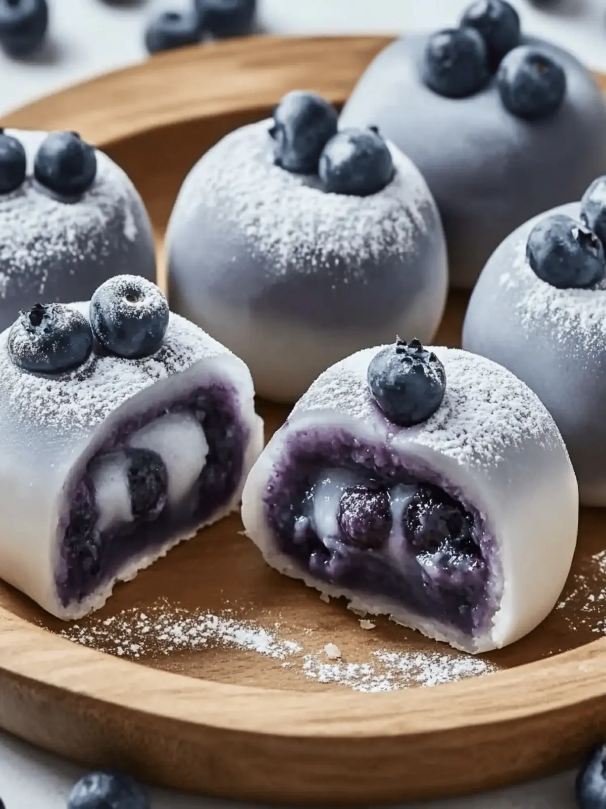 Blueberry Cream Mochi Buns – A Chewy, Fruity Dream Delight 3 Blueberry Cream Mochi Buns