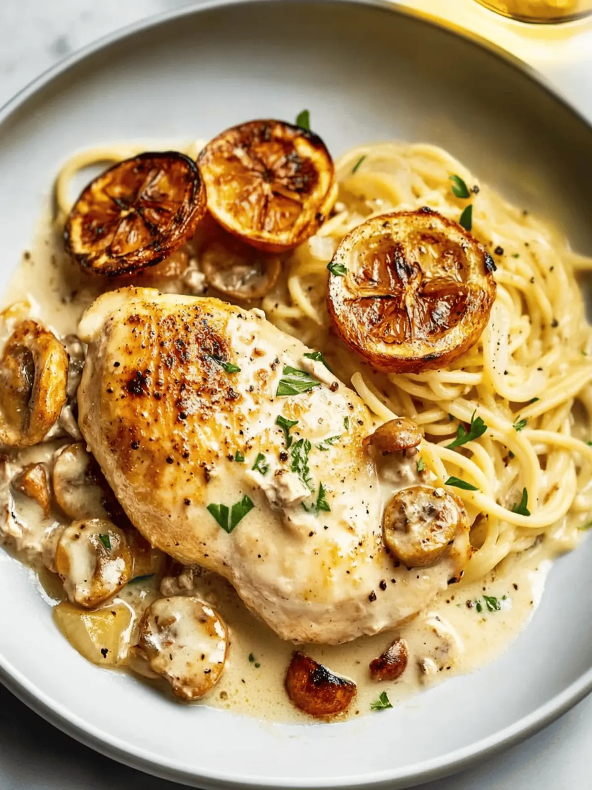 Ultimate Comfort Chicken Riesling with Bacon and Creamy Sauce