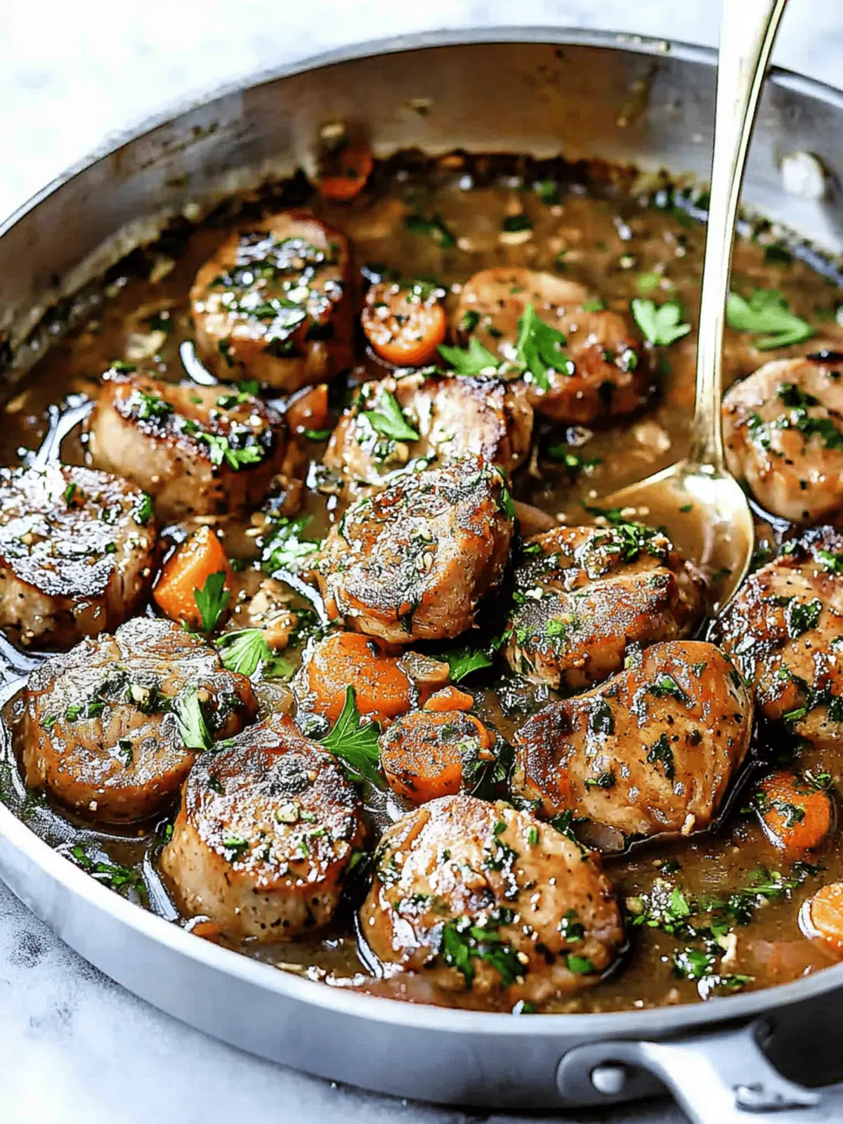 Pork Tenderloin Medallions with Irresistible Mushroom Gravy 5 Pork Tenderloin Medallions