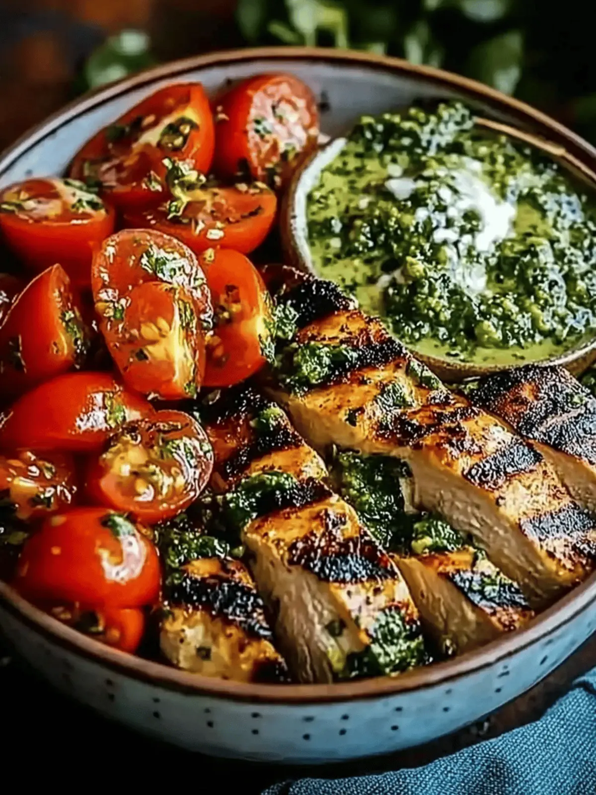 Chimichurri Grilled Chicken Bowl with Creamy Garlic Delight 2 Chimichurri Grilled Chicken Bowl with Garlic Sauce