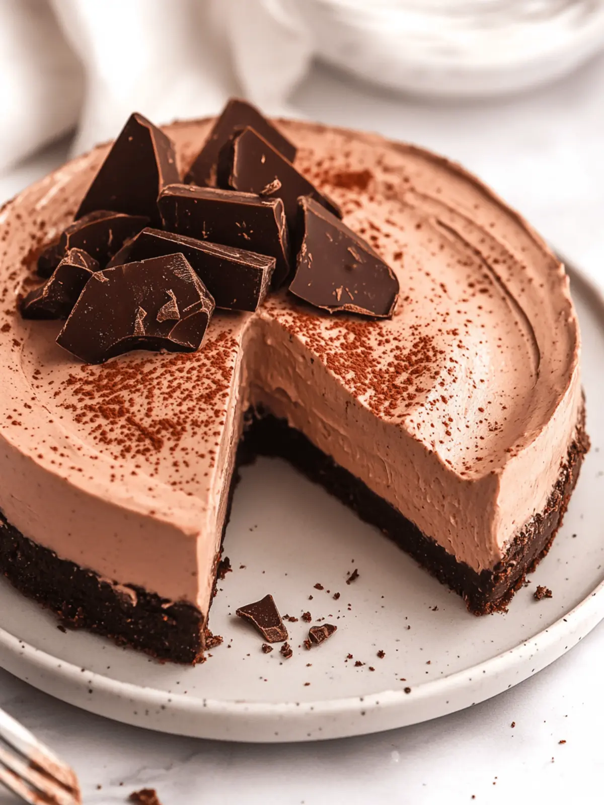 Decadent BEST No Bake Chocolate Cheesecake in 20 Minutes! 4 BEST No Bake Chocolate Cheesecake