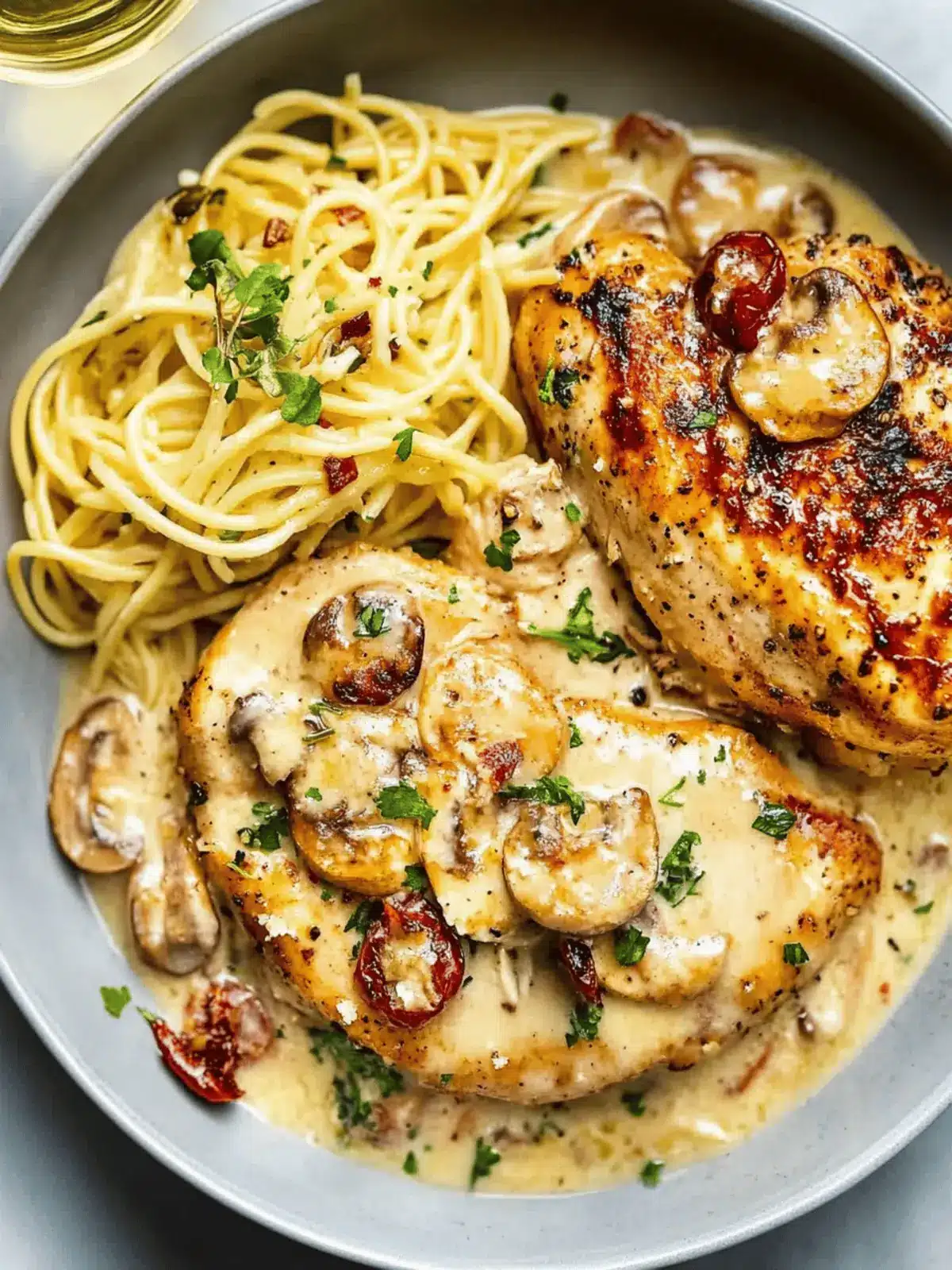 Ultimate Comfort Chicken Riesling with Bacon and Creamy Sauce