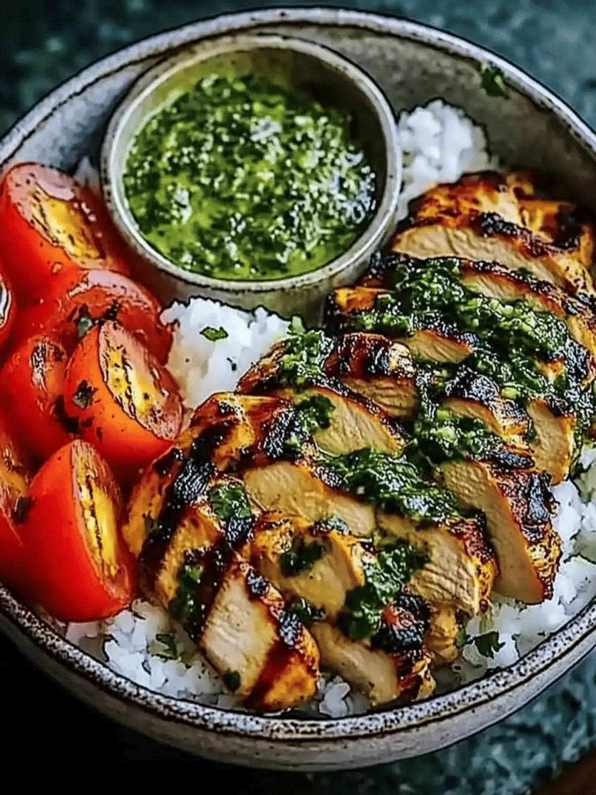 Chimichurri Grilled Chicken Bowl with Creamy Garlic Delight 4 Chimichurri Grilled Chicken Bowl with Garlic Sauce