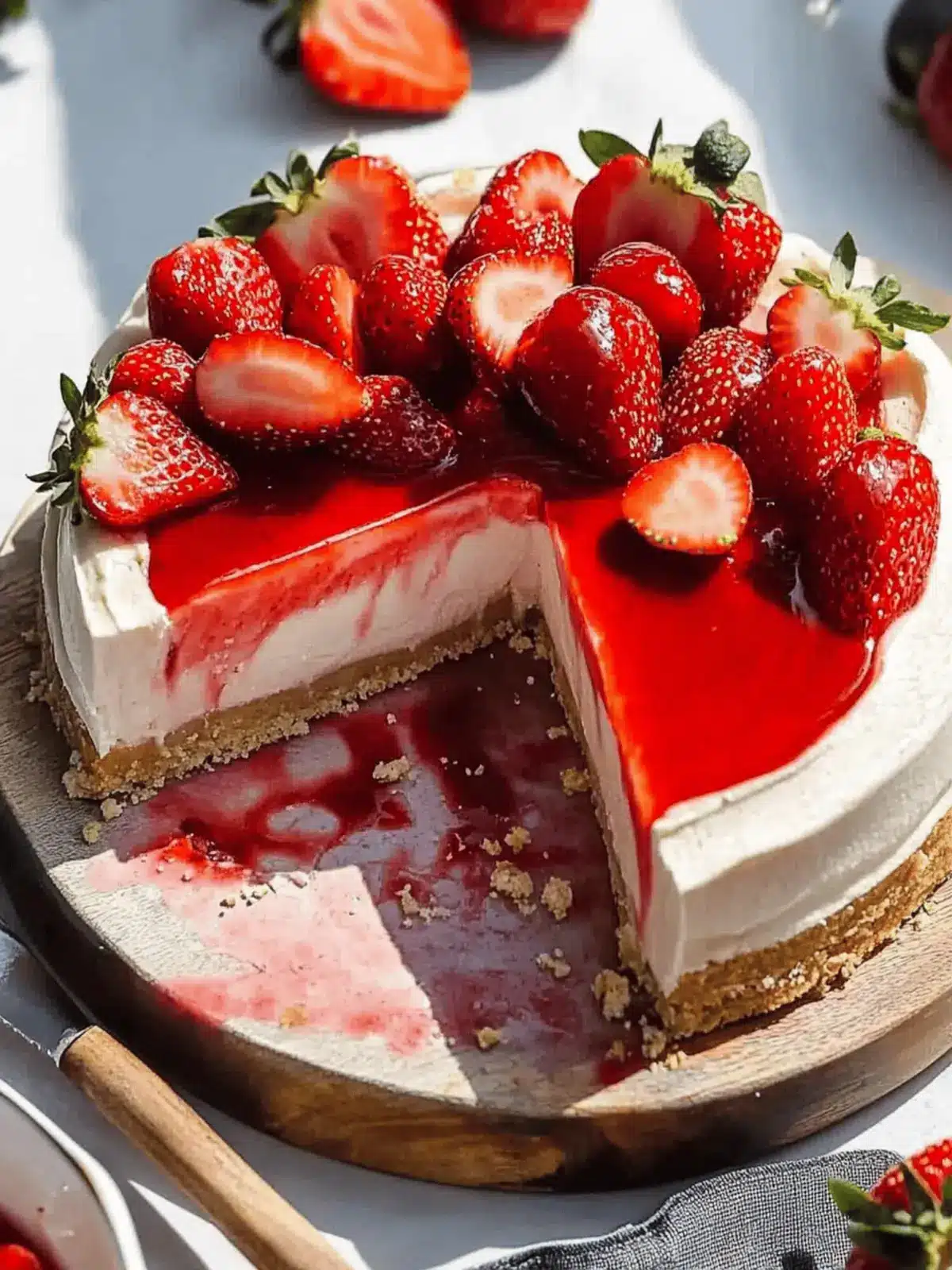 Irresistible Strawberry Cheesecake with Buttery Shortbread Crust 5 Strawberry Cheesecake