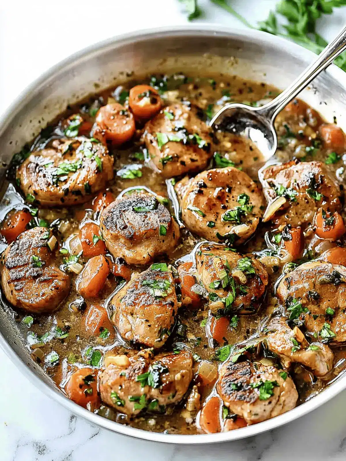 Pork Tenderloin Medallions with Irresistible Mushroom Gravy 3 Pork Tenderloin Medallions