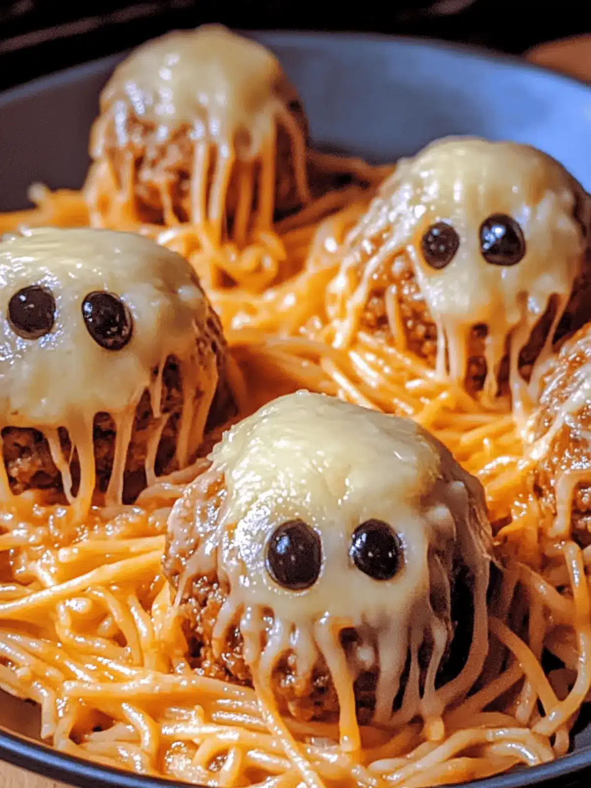 Spooky Spaghetti and Cheese Stuffed Meatballs for Halloween Fun 2 Spooky Spaghetti and Cheese Stuffed Meatballs