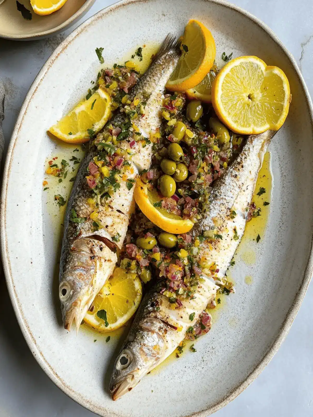 Branzino with Citrus Olive Salsa for a Zesty Weeknight Feast 2 Branzino with Citrus Olive Salsa