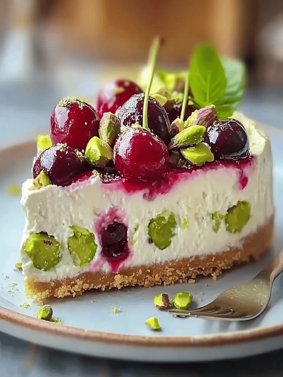 Luscious Lemon-Lime Cherry Pistachio Cheesecake Delight 2 Luscious Lemon-Lime Cherry Pistachio Cheesecake