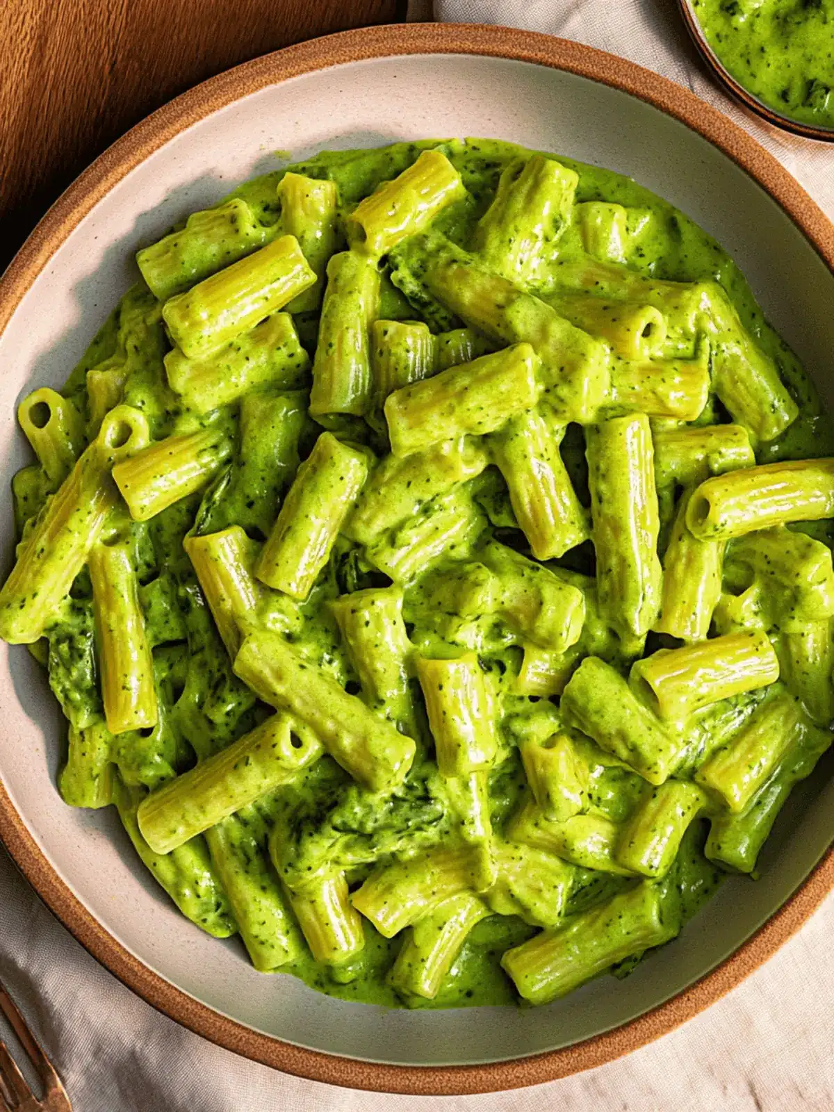 Creamy Vegan Spinach Garlic Pasta with Cashews Bliss 5 Vegan Creamy Spinach Garlic Pasta with Cashews and Parsley