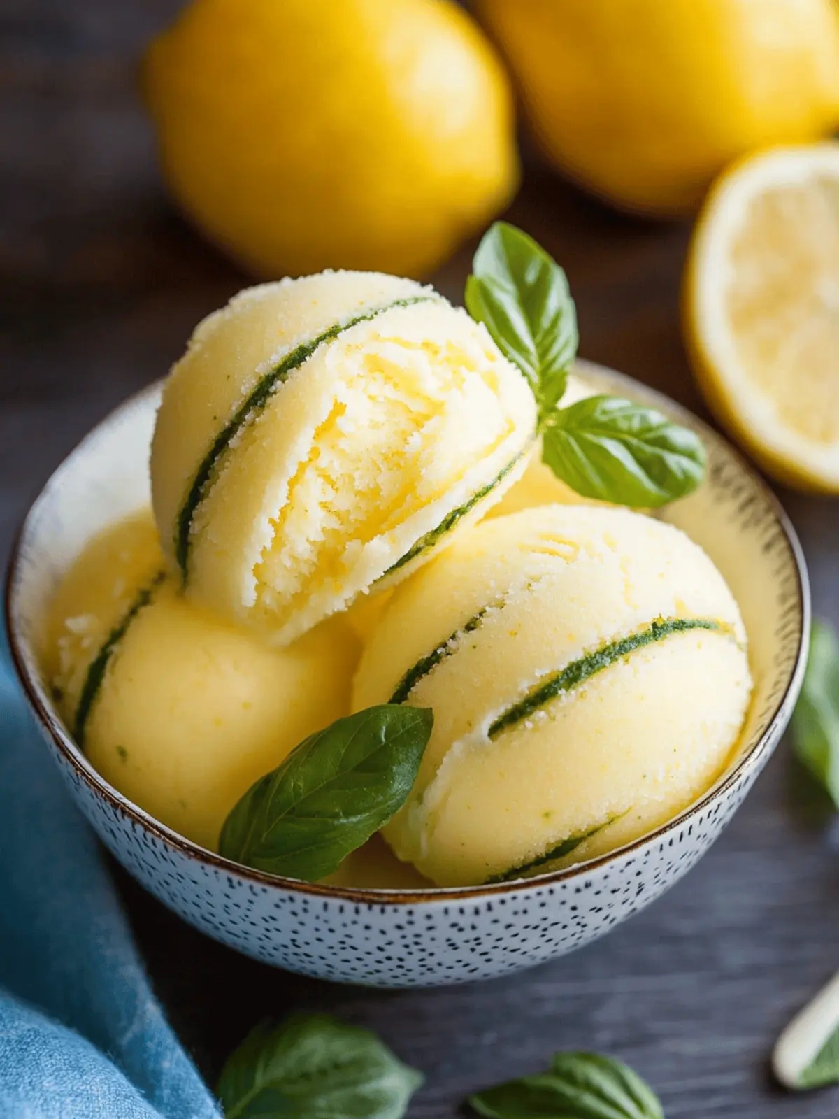 Lemon Basil Sorbet: A Refreshing Twist on Summer Delights 5 Lemon Basil Sorbet