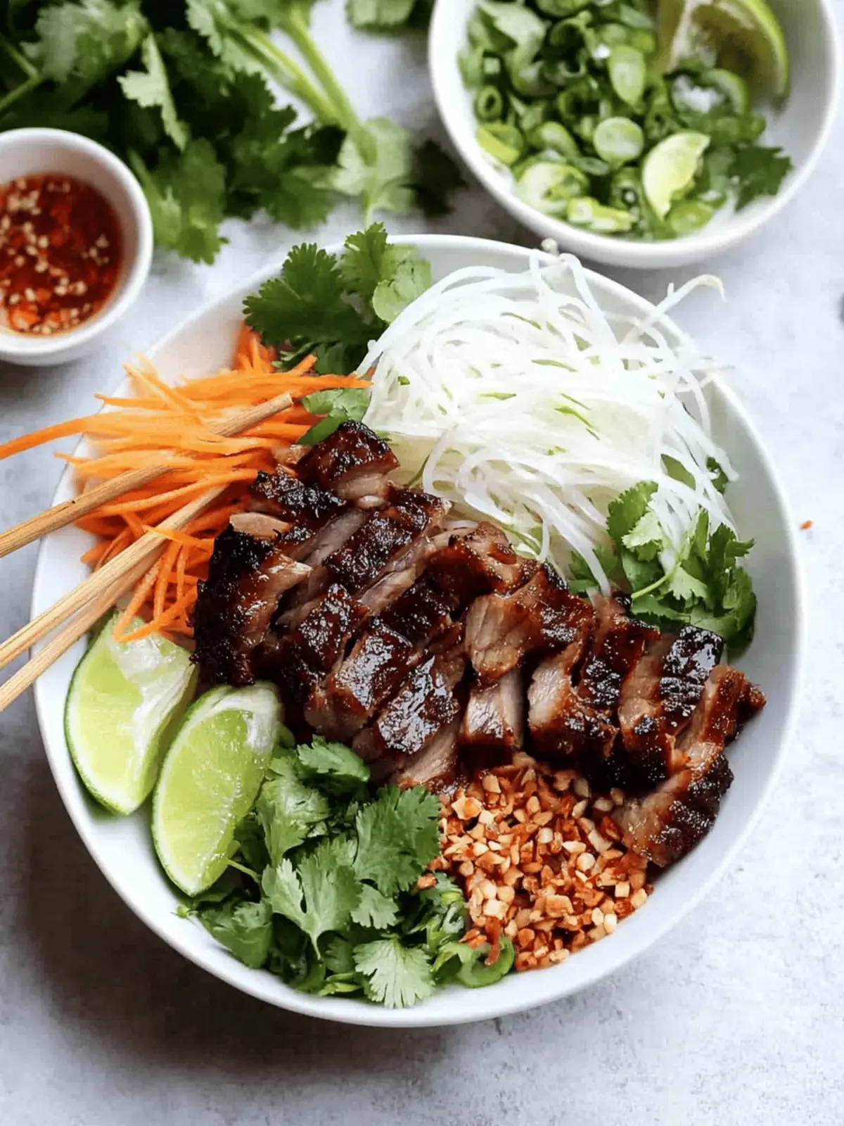 Delicious Vietnamese Noodle Bowl with Grilled Pork Recipe 5 Vietnamese Noodle Bowl with Grilled Pork