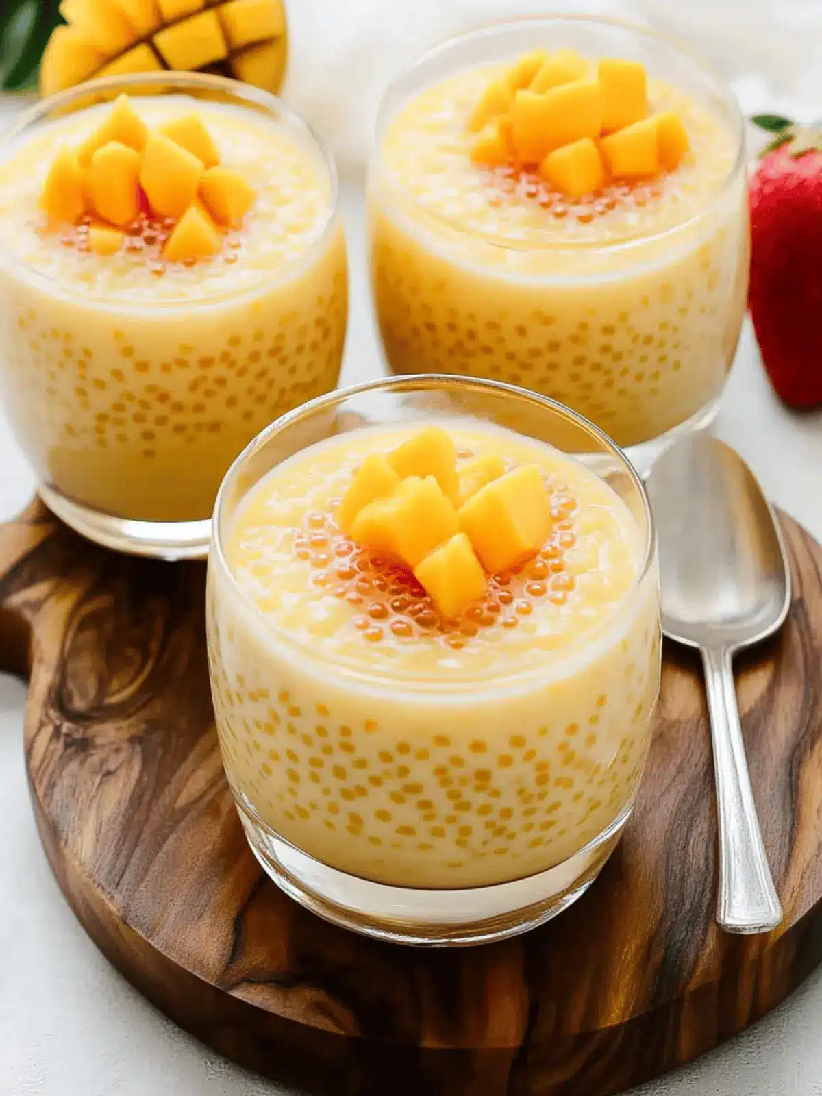 Delicious Mango Tapioca Pudding for a Tropical Treat! 4 Mango Tapioca Pudding (Mango Sago)