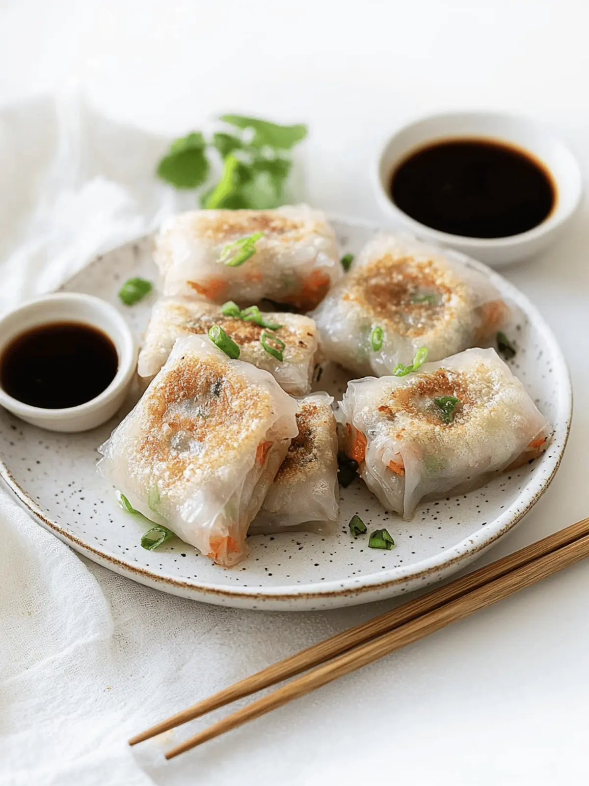 Savory Crispy Rice Paper Dumplings with Garlic Ginger Kick 3 Crispy Rice Paper Dumplings