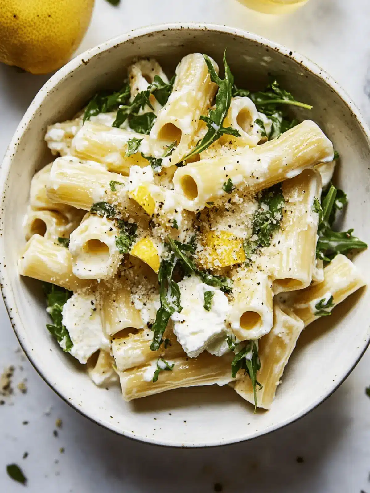 Lemon Ricotta Pasta With Arugula: Creamy Joy in 20 Minutes 4 Lemon Ricotta Pasta With Arugula