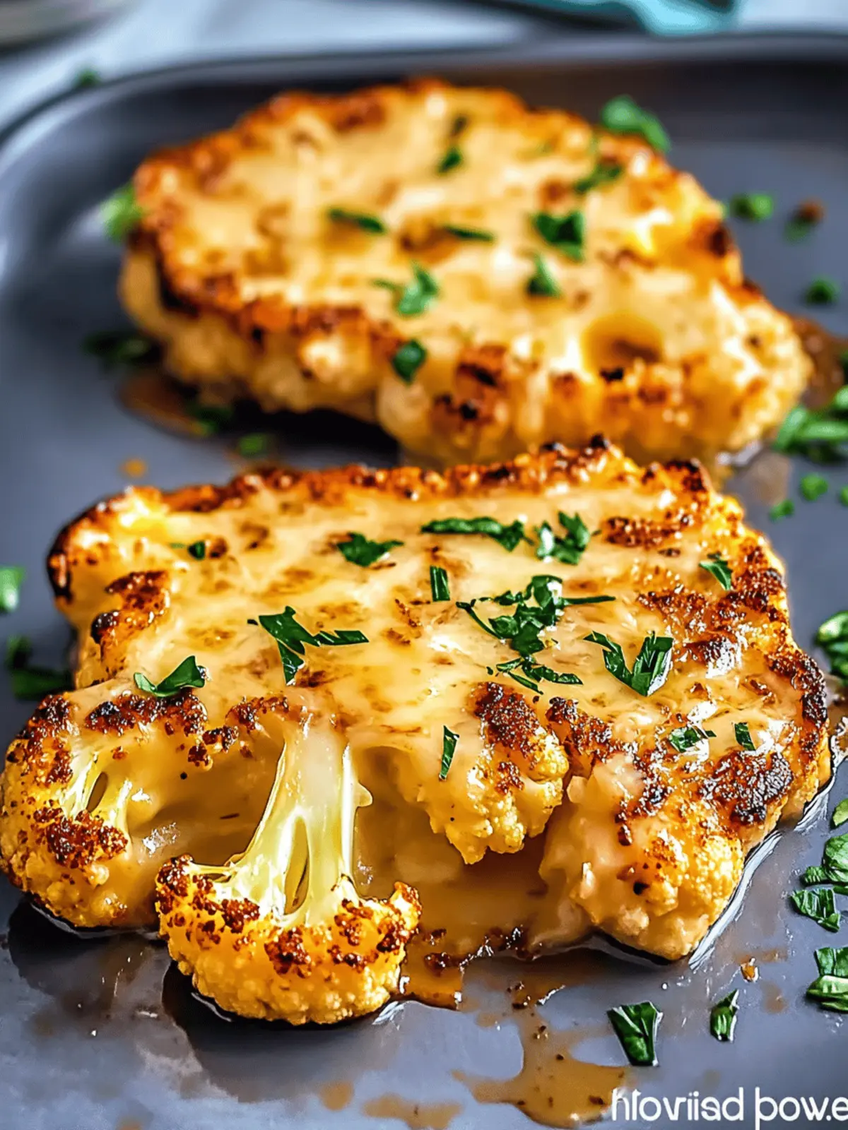 Savor Cheesy Cauliflower Steak: The Ultimate Low-Carb Delight 2 Cheesy Cauliflower Steak