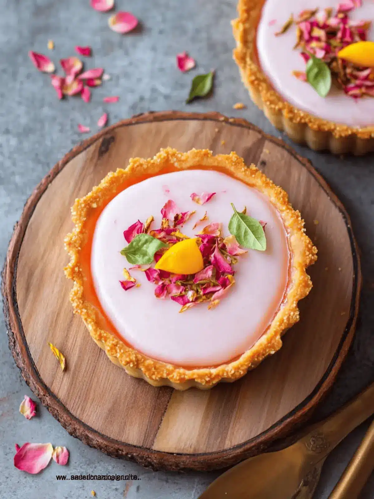 Decadent Motichoor Tart with Rose Shrikhand for Celebrations 5 Motichoor Tart with Rose Shrikhand