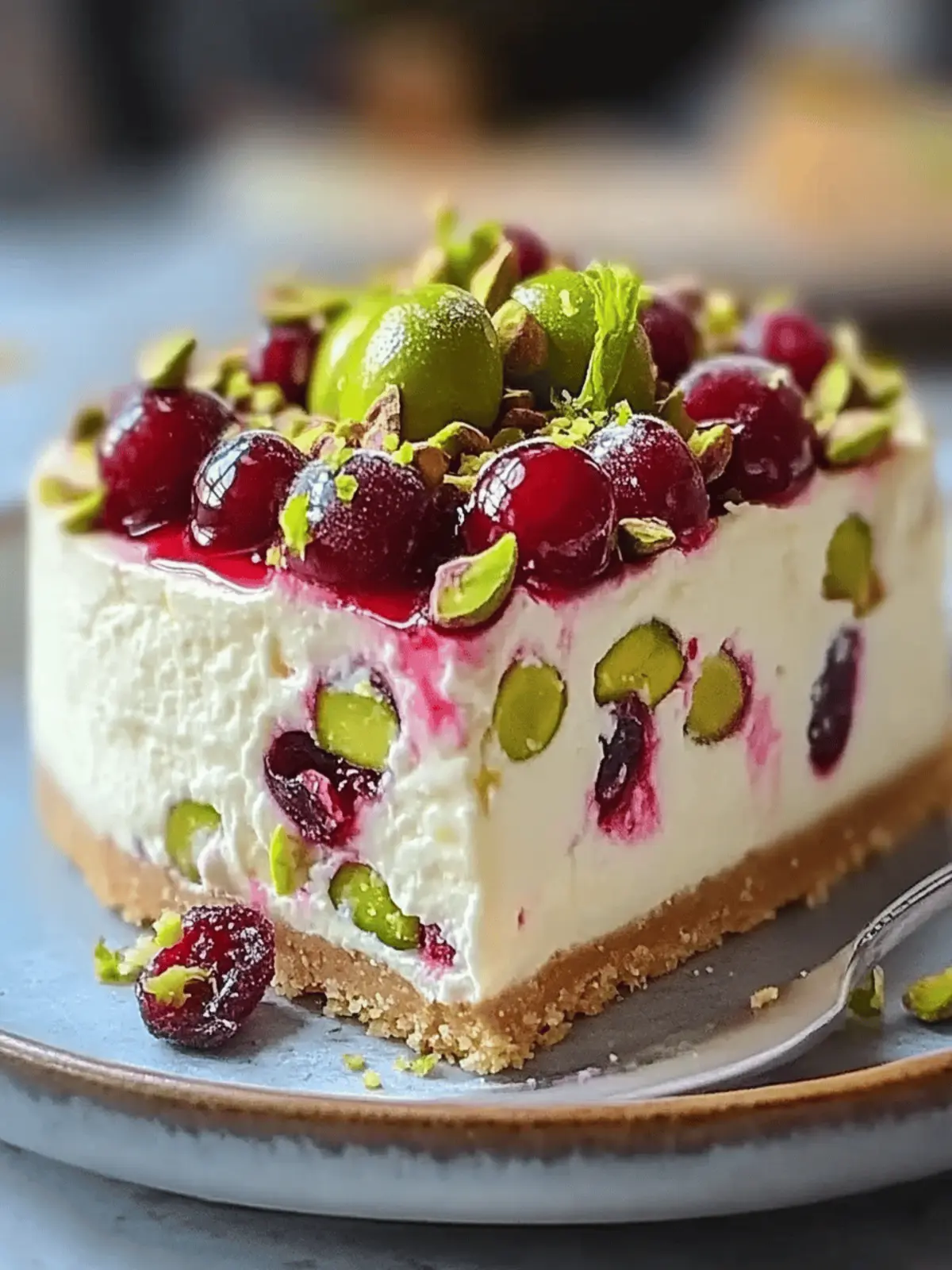 Luscious Lemon-Lime Cherry Pistachio Cheesecake Delight 5 Luscious Lemon-Lime Cherry Pistachio Cheesecake