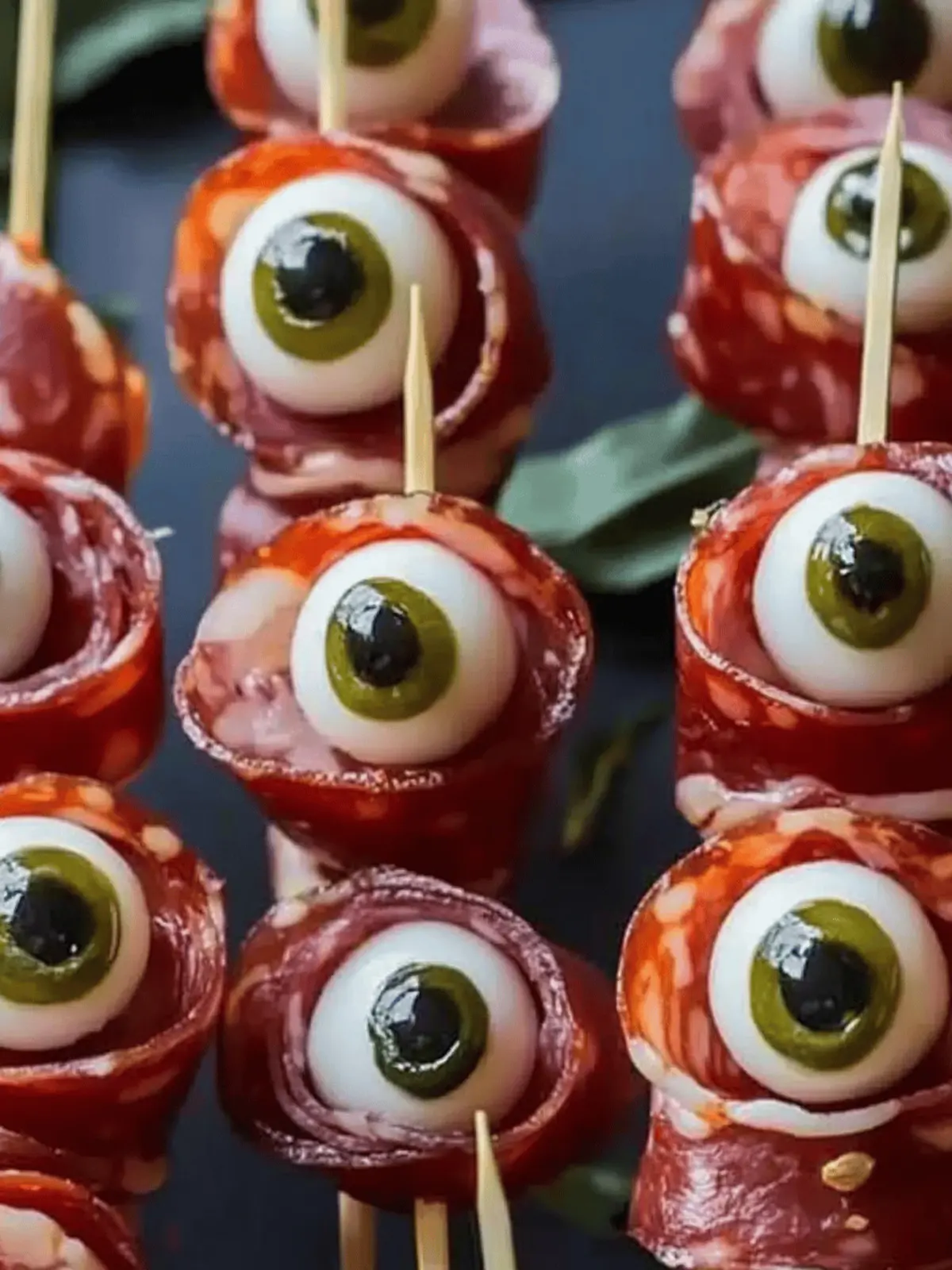 Skewered Salami Eyeballs: Spooky Delights for Halloween Parties 5 Skewered Salami Eyeballs
