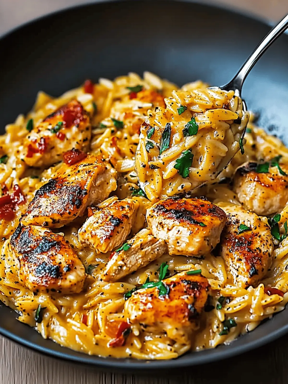 One-Pot Cajun Chicken Alfredo Orzo for Easy Comfort Food 3 One-Pot Cajun Chicken Alfredo Orzo