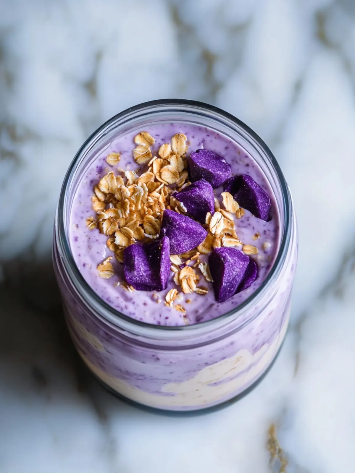 Delicious Ube Cheesecake Overnight Oats for Busy Mornings 4 Ube Cheesecake Overnight Oats