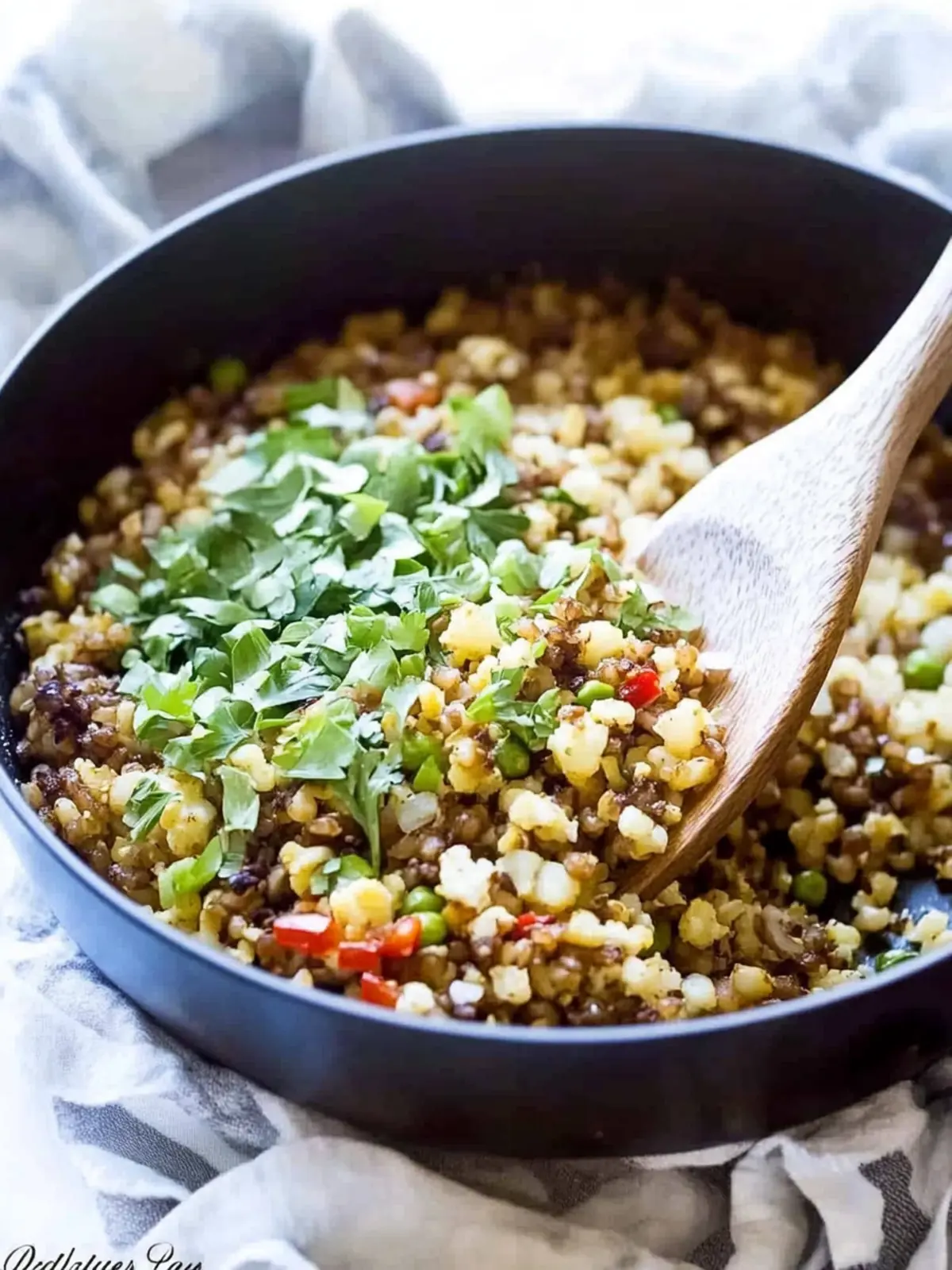 Savory Dirty Cauliflower Rice with Ground Venison Bliss 2 Dirty Cauliflower Rice