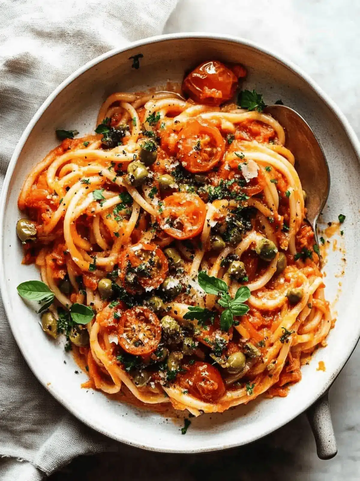 Savory Roasted Tomato Puttanesca Pasta in 40 Minutes 2 Roasted Tomato Puttanesca