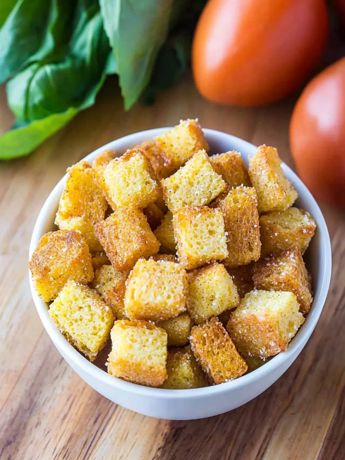Crispy Baked Parmesan Polenta Croutons to Elevate Your Salad 5 Baked Parmesan Polenta Croutons