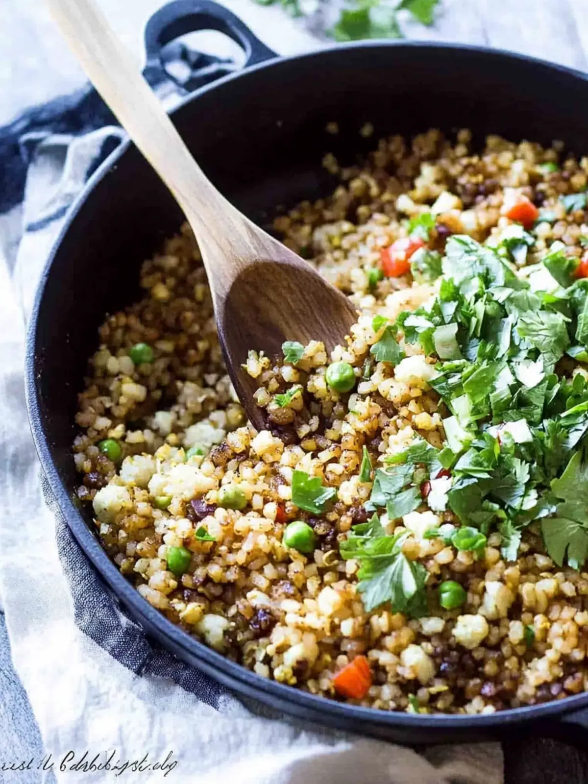 Savory Dirty Cauliflower Rice with Ground Venison Bliss 3 Dirty Cauliflower Rice