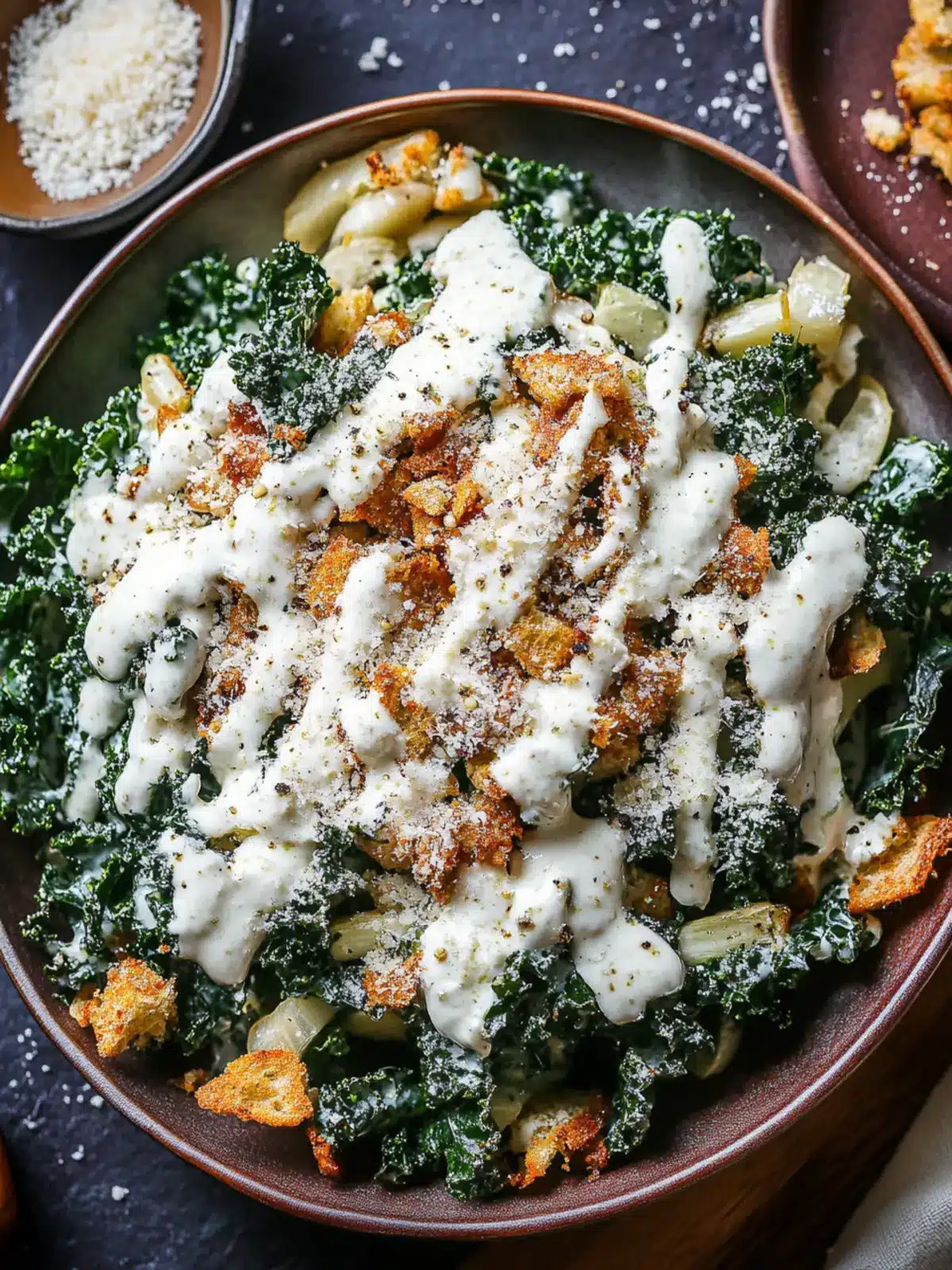 Cacio e Pepe Kale and Fennel Caesar Salad Delight 4 Cacio e Pepe Kale and Fennel Caesar