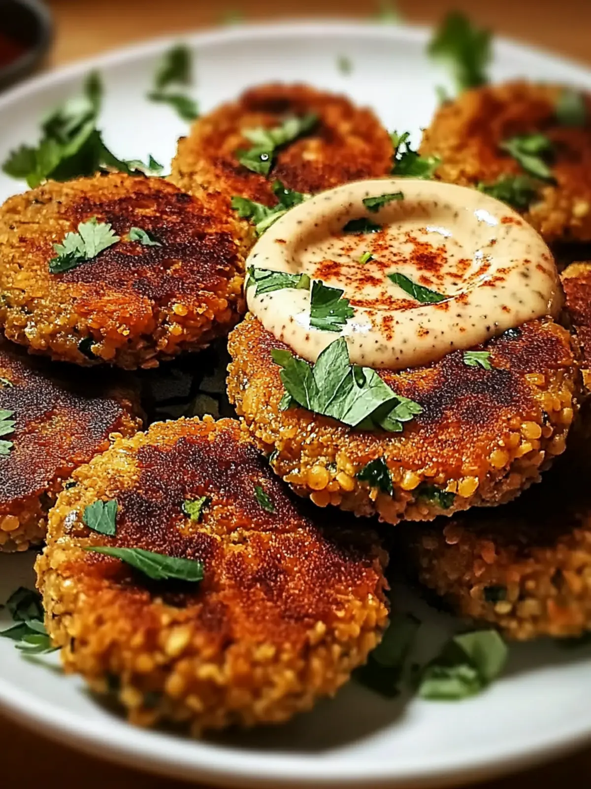Crispy Lentil Patties with Sauce: A Flavorful Twist on Comfort Food 5 Crispy Lentil Patties with Sauce