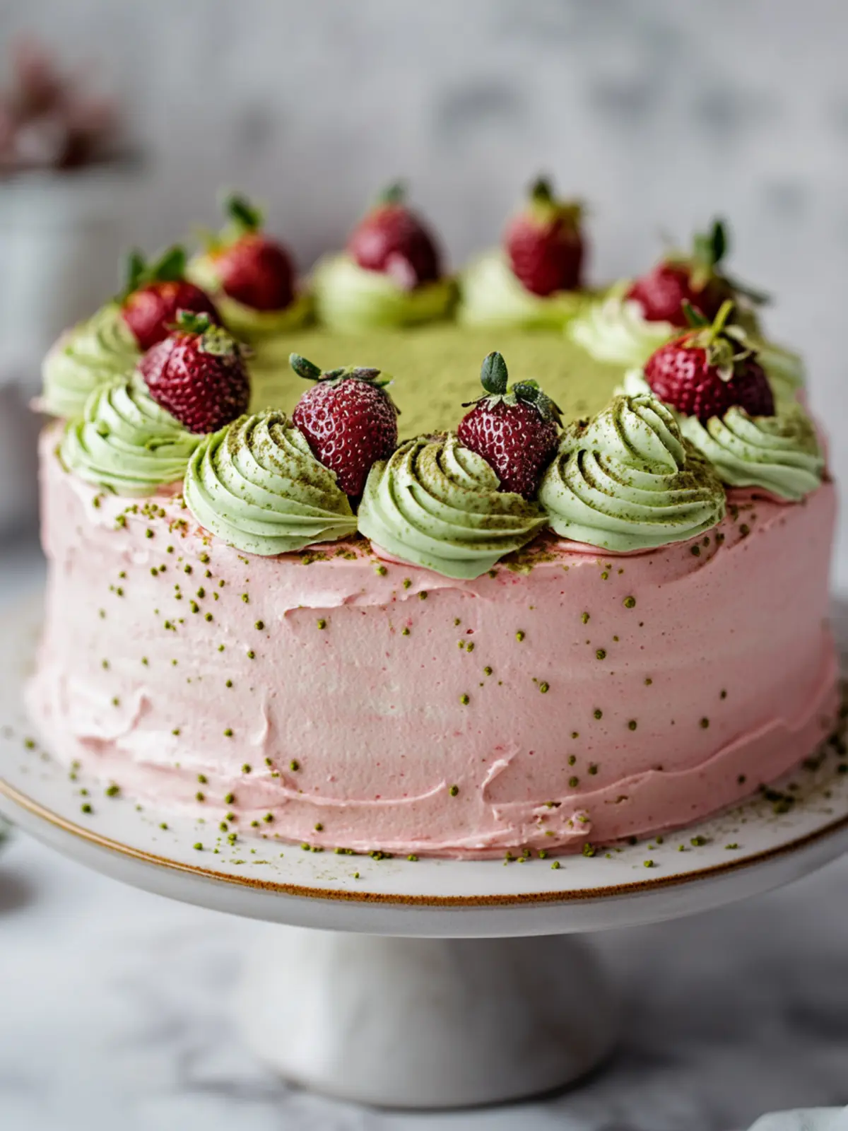 Delight in Easy Strawberry Matcha Cake: A Flavor Fusion Adventure 3 Easy Strawberry Matcha Cake