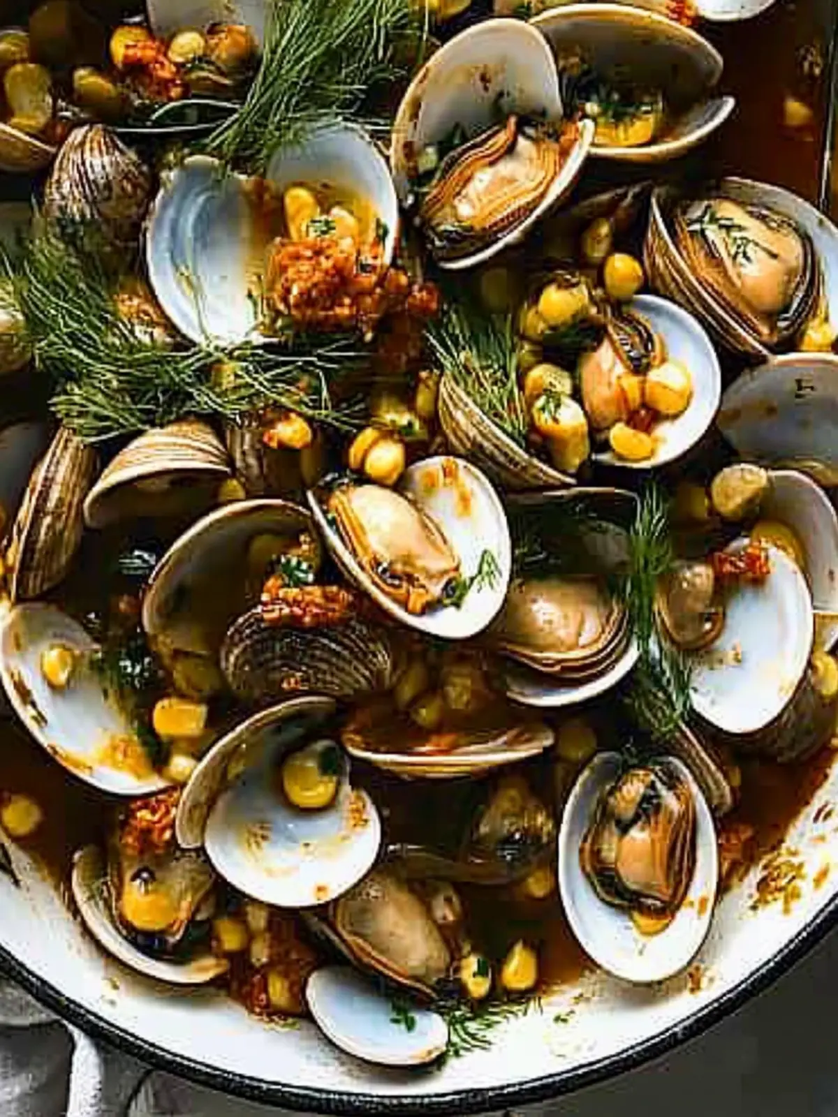 Savor Clams with ‘Nduja, Corn, and Fennel for a Feast 5 Clams with ‘Nduja, Corn, and Fennel