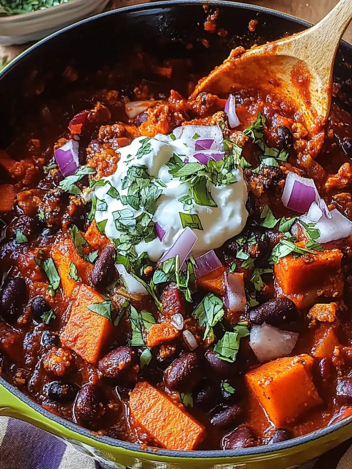 Smoky Sweet Potato and Black Bean Chili with Herby Yogurt Bliss 5 Smoky Sweet Potato and Black Bean Chili with Herby Yogurt
