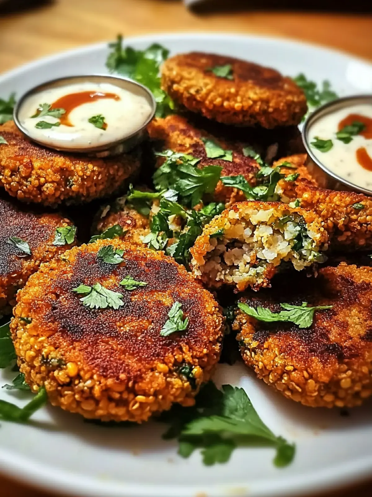 Crispy Lentil Patties with Sauce: A Flavorful Twist on Comfort Food 3 Crispy Lentil Patties with Sauce