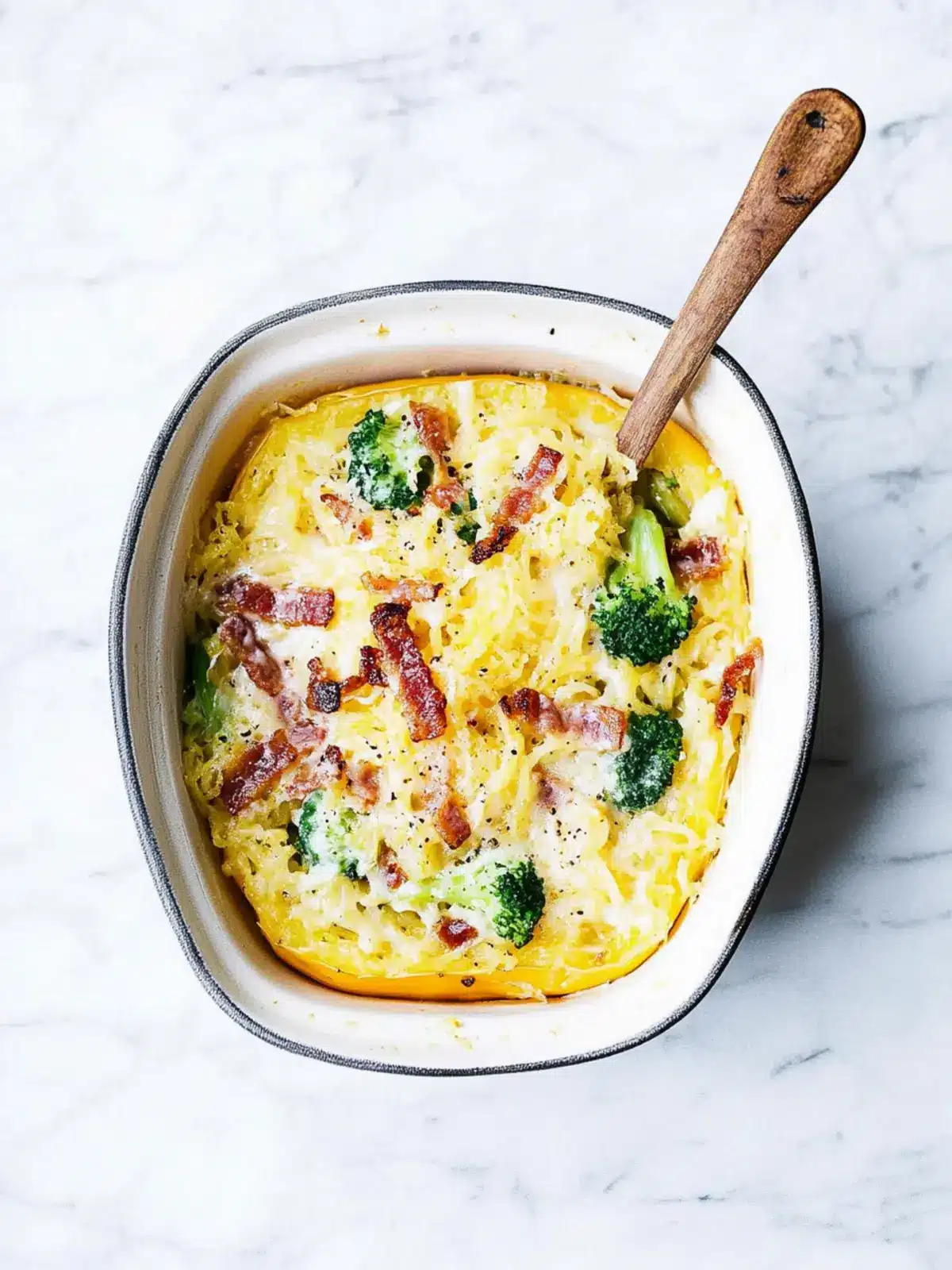 Indulge in Creamy Whole30 Bacon Garlic Spaghetti Squash Delight 5 Creamy Whole30 Bacon Garlic Spaghetti Squash