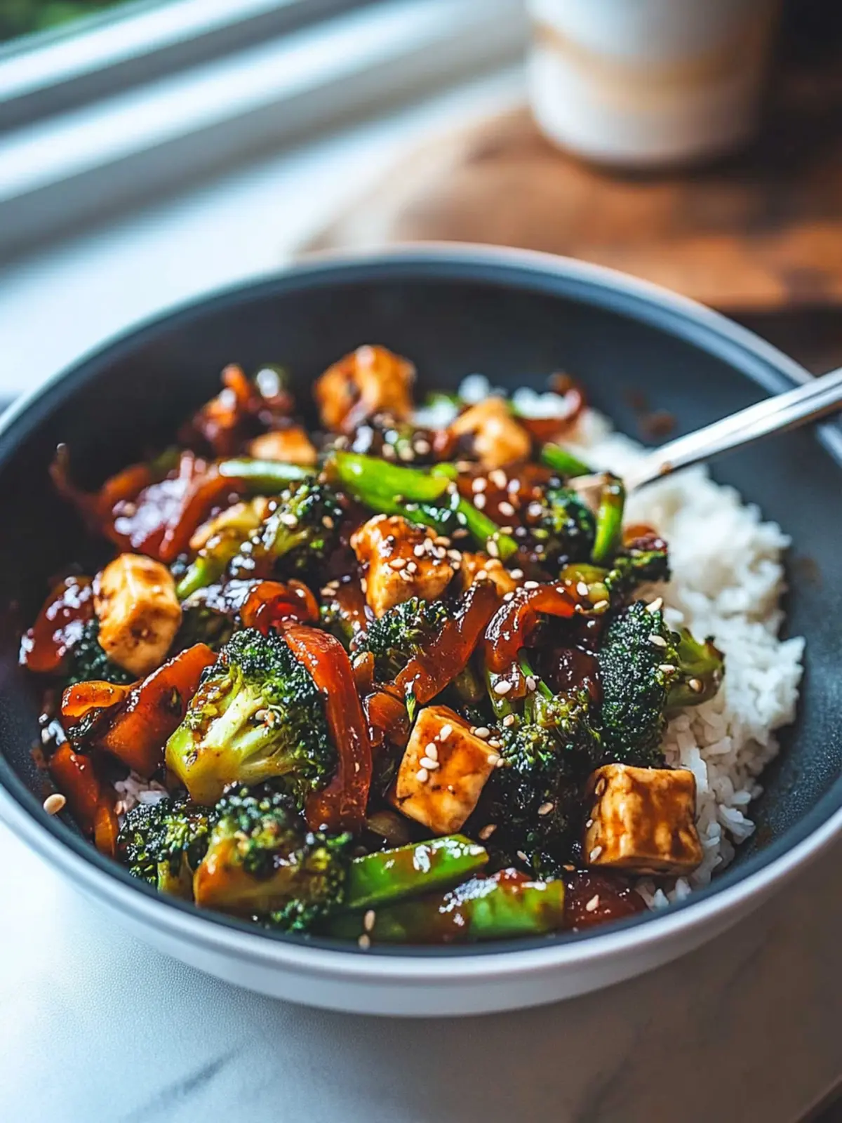 Deliciously Sticky Broccoli & Tofu Stir-Fry for Lazy Nights 3 STICKY BROCCOLI & TOFU STIR-FRY