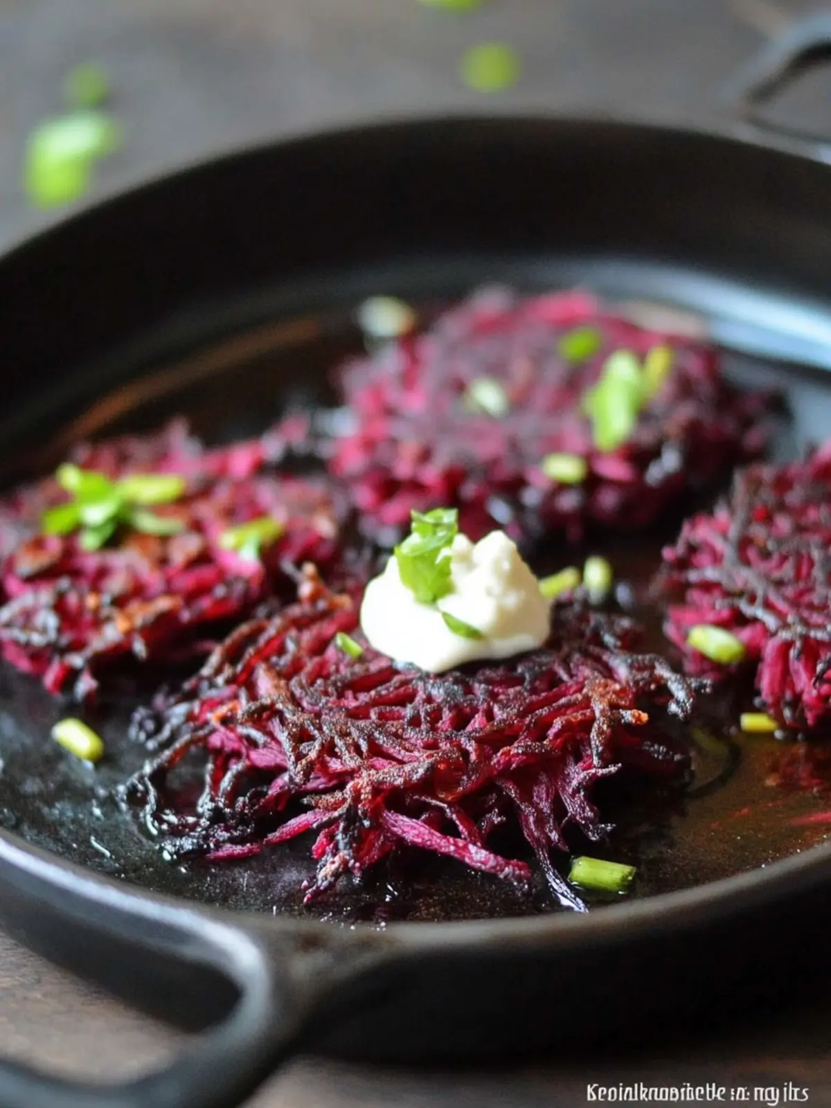 Bold Beet Latkes with Horseradish Crème Fraîche Delight 3 Beet Latkes with Horseradish Crème Fraîche