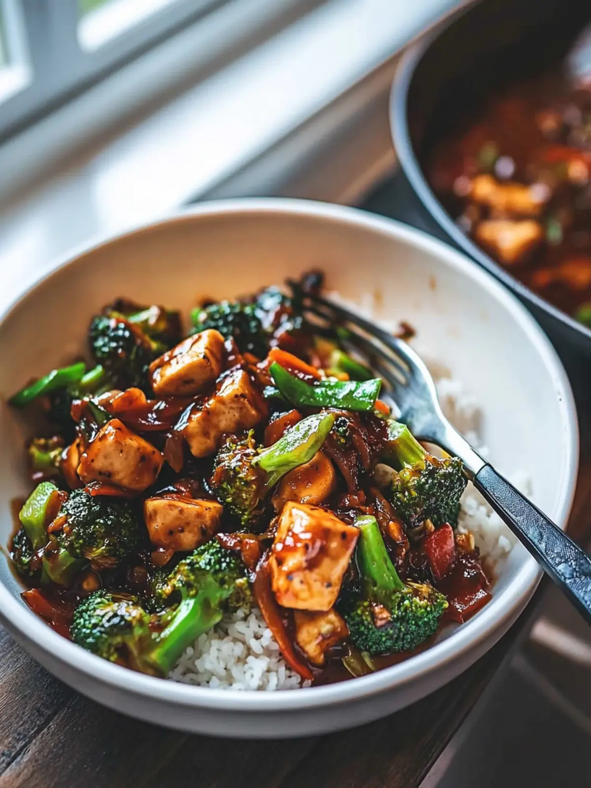 Deliciously Sticky Broccoli & Tofu Stir-Fry for Lazy Nights 2 STICKY BROCCOLI & TOFU STIR-FRY