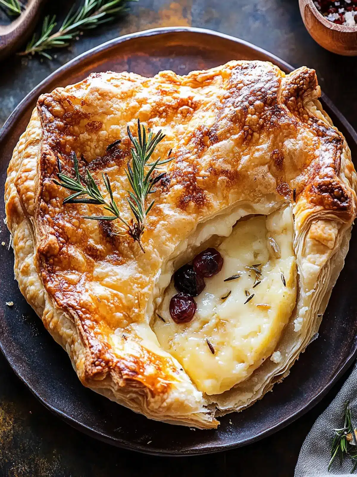 Baked Gruyère in Pastry with Rosemary and Garlic Bliss 5 Baked Gruyère in Pastry with Rosemary and Garlic.