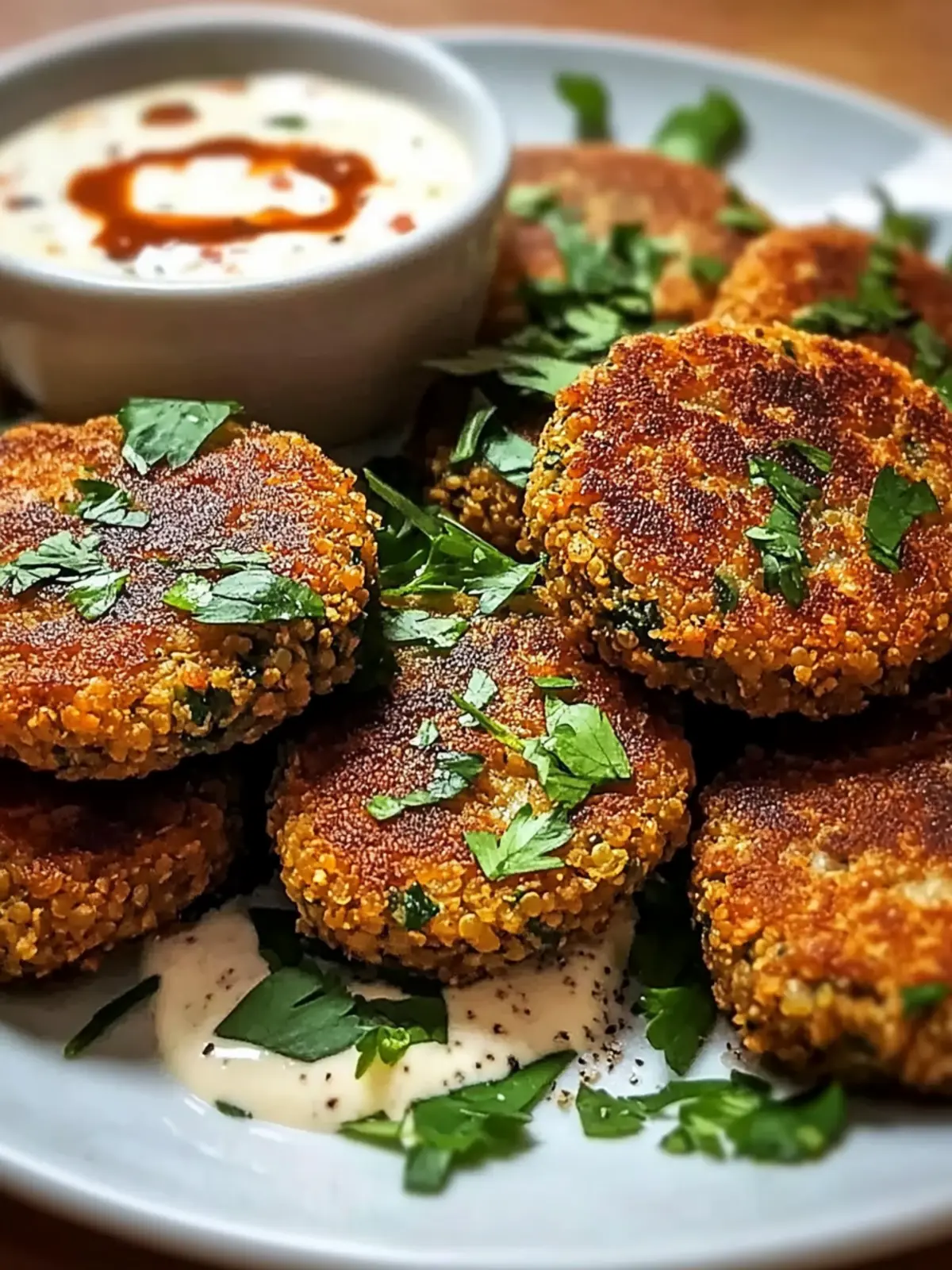 Crispy Lentil Patties with Sauce: A Flavorful Twist on Comfort Food 2 Crispy Lentil Patties with Sauce