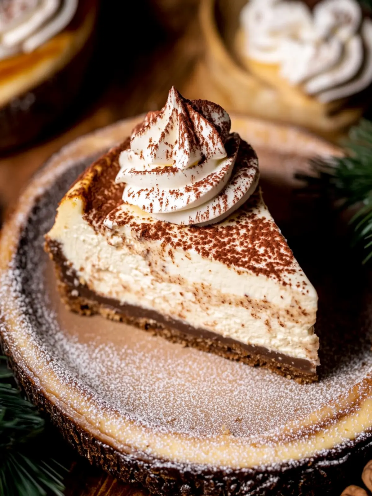 Creamy Eggnog Cheesecake with Gingersnap Delight 4 Eggnog Cheesecake