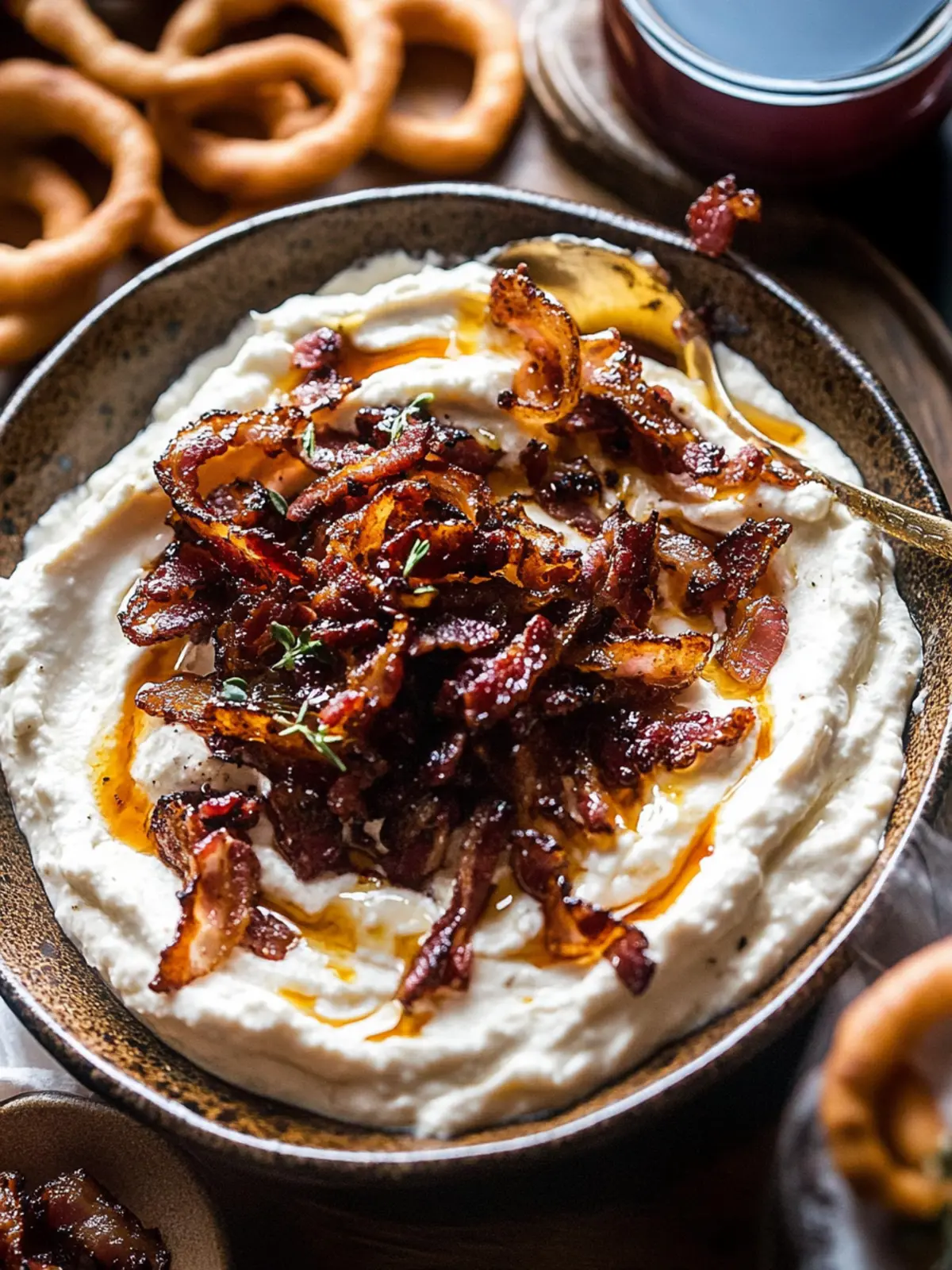 Whipped Goat Cheese Candied Bacon Dip for Unforgettable Snacks 5 Whipped Goat Cheese Candied Bacon Dip