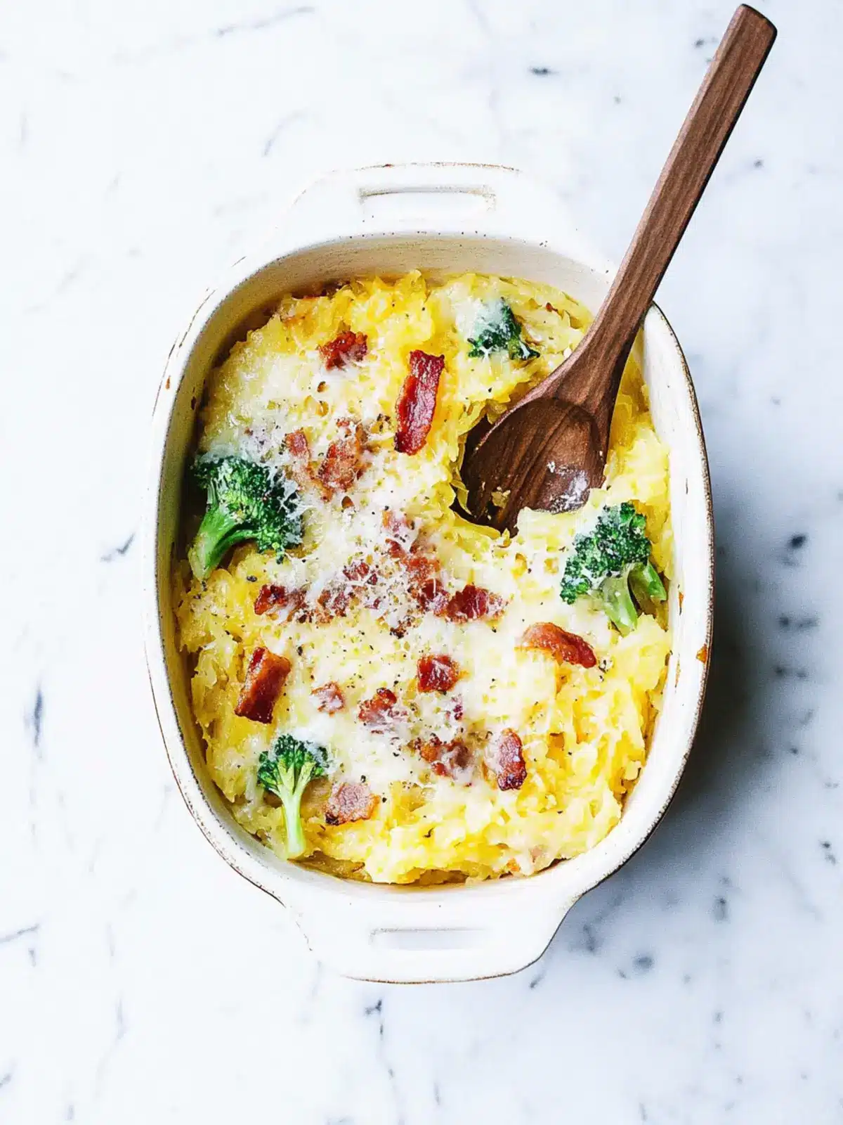 Indulge in Creamy Whole30 Bacon Garlic Spaghetti Squash Delight 2 Creamy Whole30 Bacon Garlic Spaghetti Squash