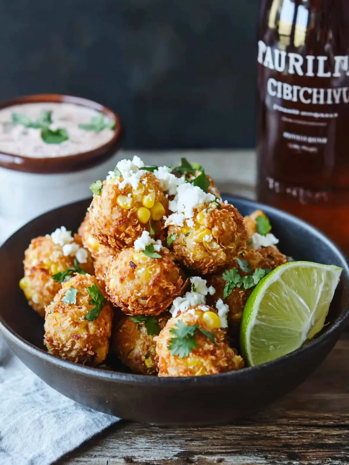 Mexican Street Corn Croquettes with Zesty Chili-Lime Dip 5 Mexican Street Corn Croquettes