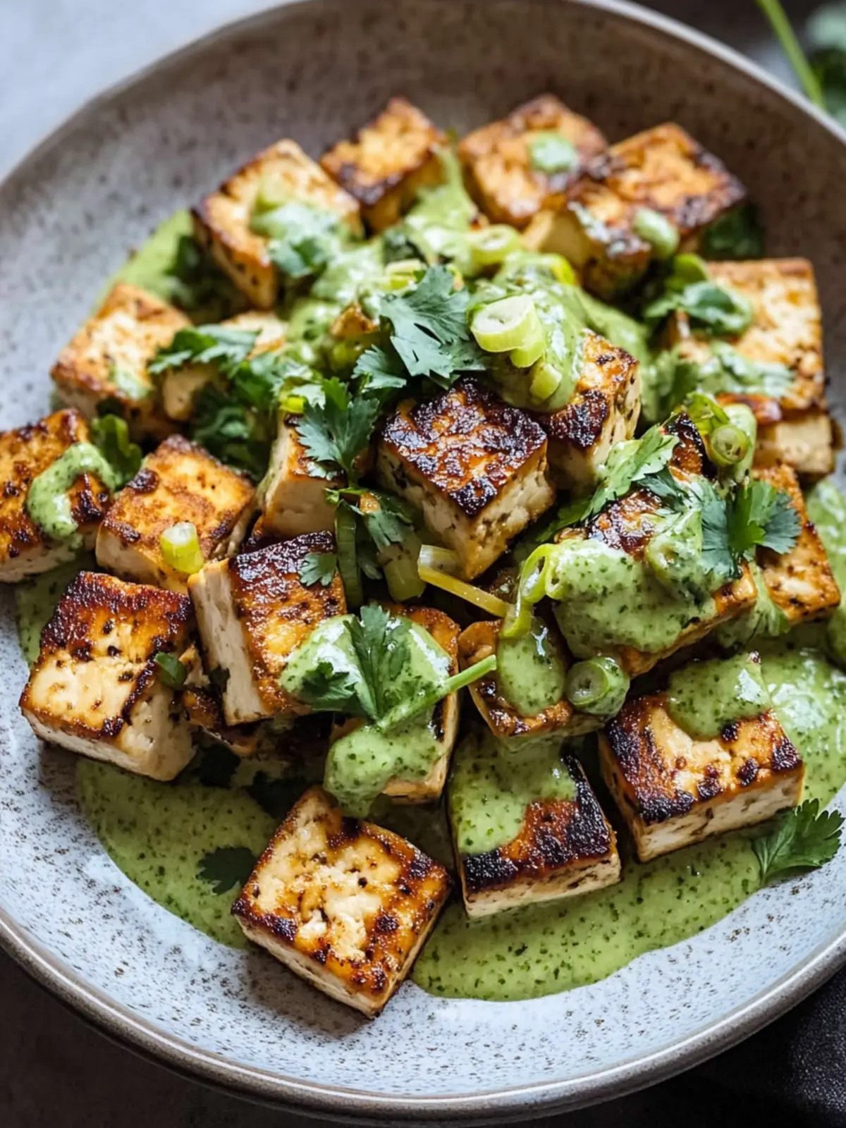 Garlicky Tofu with Cilantro Sauce That Elevates Weeknight Meals 3 Garlicky Tofu with Cilantro Sauce
