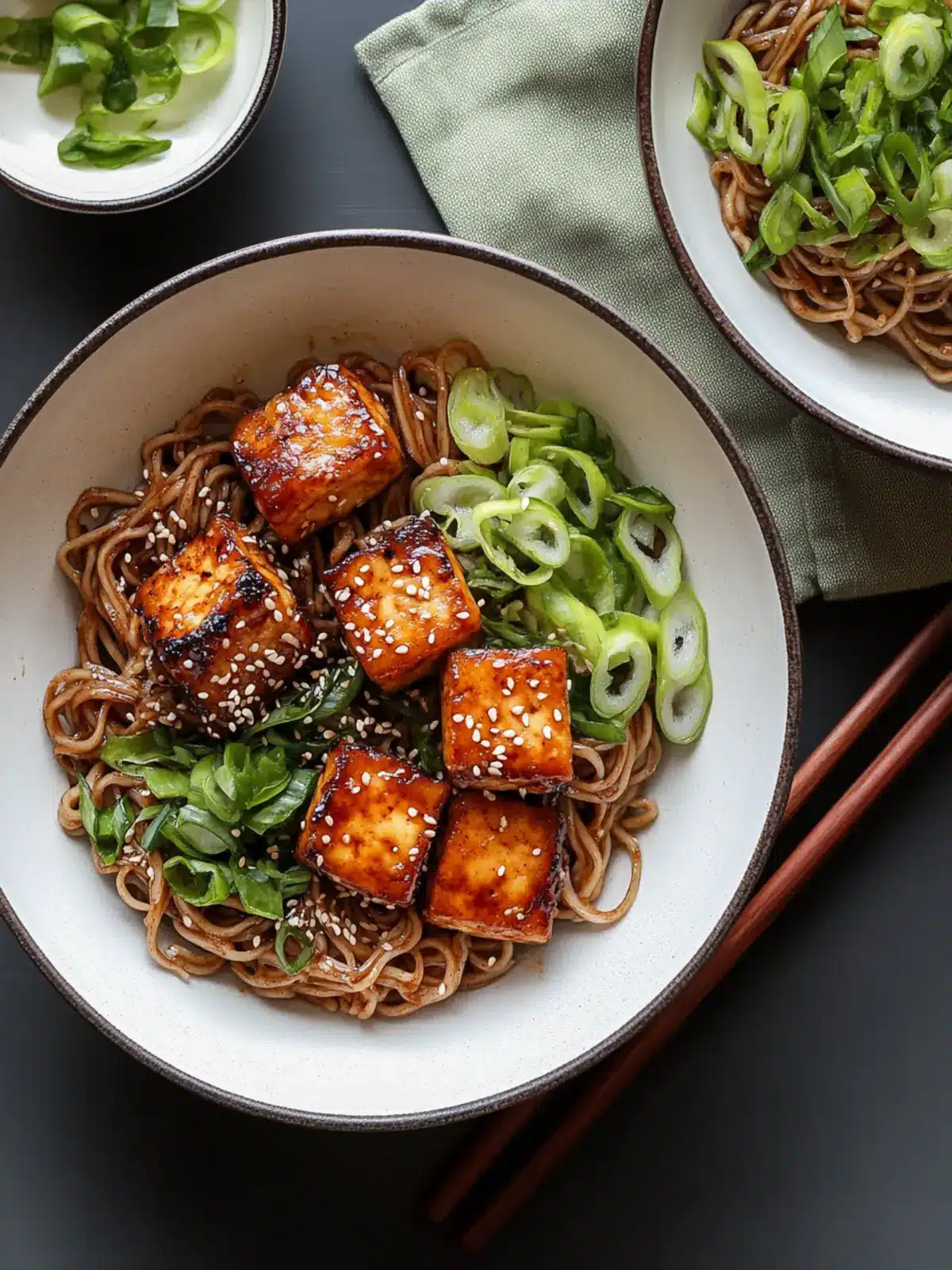 Delicious Sesame Soba Noodles with Crispy Tofu Recipe 3 SESAME SOBA NOODLES WITH CRISPY TOFU