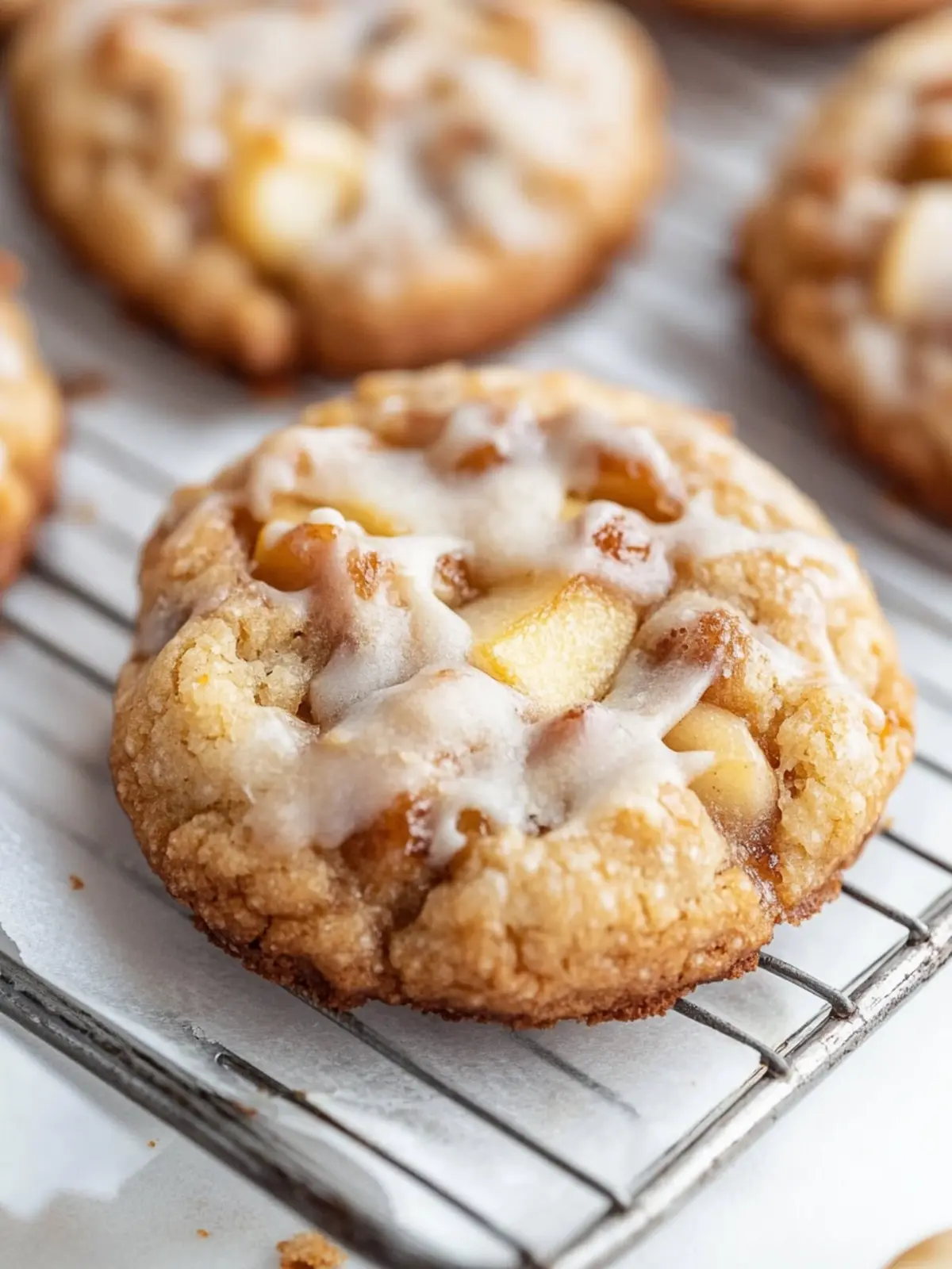 Irresistible Apple Fritter Cookies with Maple Glaze Delight 2 Apple Fritter Cookies